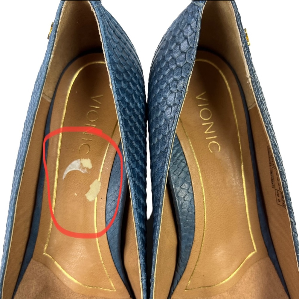 Vionic Blue Textured Heels - Picture 11 of 11